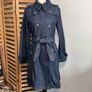 NWOT Talbots denim trench, size 4